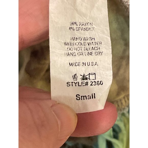 Tie-Dye Fringe Hem Long Sleeve Tunic Top Small By Entro - Picture 5 of 5